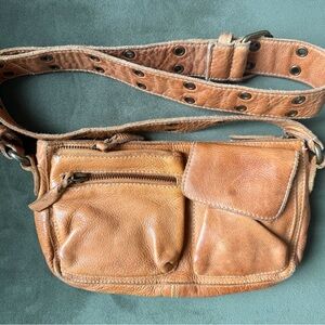 Free people Leather Crossbody Waist Bag in Tan